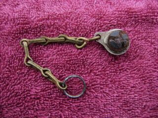 Civil War Enfield Rifle Nipple Protector Complete With Leather & Chain