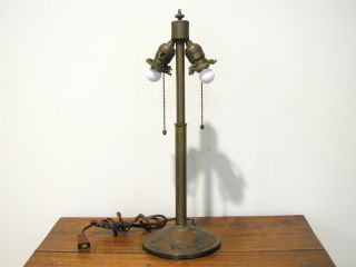 Antique Miller Co.  Slag Glass Lamp Base Only - Signed