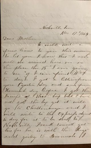 John Beach Civil War Letter 1st Illinois Artillery Chicago Board Trade Regiment