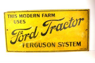 Vintage Ford Ferguson Tractor System Masonite Advertising Farm Sign