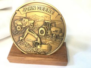 John Deere Tractor 1994 Brass Calendar Medallion