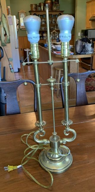 Signed Stiffel Brass Mid - Century Modernist Candlestick Lamp,  26 "
