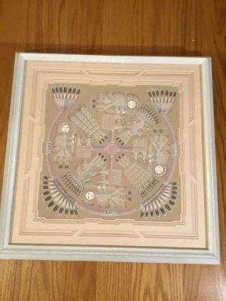 Navajo Native American Sand Painting Art Signed By Artist