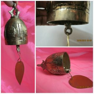 Brass Bell Thai Buddha Temple Decorative 2 In Diameter & 3.  5 Of Tall Inch B1