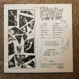 SIGNED 80s INDIE/GARAGE/MOD ROCK LP - THE PRISONERS - A Taste Of Pink 2