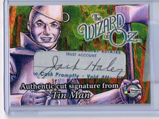 Wizard Of Oz,  Jack Haley Cut Signature