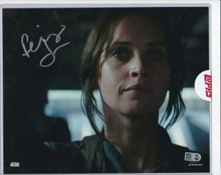 Topps Star Wars Authentics Felicity Jones As Jyn Erso Rogue One Autograph 8x10