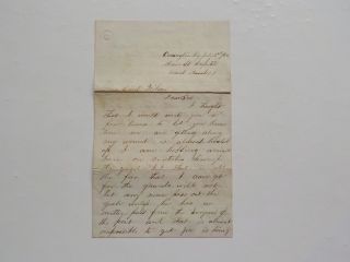 Civil War Letter 1864 Died Wound Gangrene In Blood Soldier Covington Kentucky