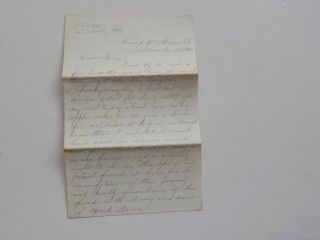 Civil War Letter 1864 20th Maine Patriot Friends Army Uncle Sam Service Antique