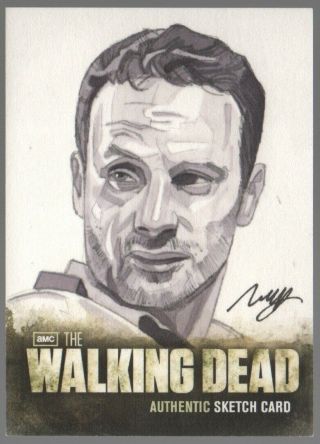 Cryptozoic The Walking Dead Season 2 Rick Grimes 1/1 Sketch Robert Hendrickson