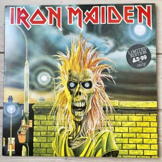 Iron Maiden Self Titled S/t Debut Vinyl Lp 1st Press Black Inner Ex,  A1 B1