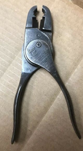 Vintage Ross Mfg Co Lock Line Side Cutting Pliers Made In Usa Tool