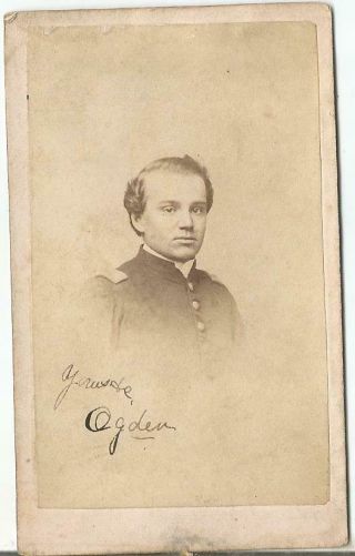 Civil War Cdv Captain Ogden18th Infantry Taken July 4th 1864 Nashville Tn
