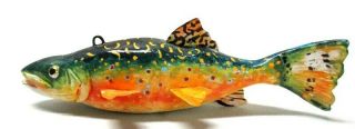 Aage Bjerring Brook Trout Vintage Fish Spearing Decoy Ice Fishing Lure
