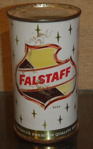 Bottom Opened 1959 Falstaff Flat Top Beer Can El Paso Texas 7 City Churchkey