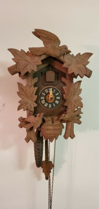 Vintage coocoo clock west germany reglua a25 - 80birds 2