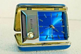 Vintage Bulova Travel Lite Alarm Windup Clock Japan