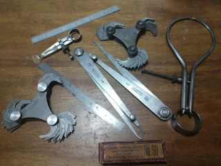 Vintage Machinist Tools,  Brown & Sharpe,  Union Tool Co.  No.  50,  No.  633,  No.  801
