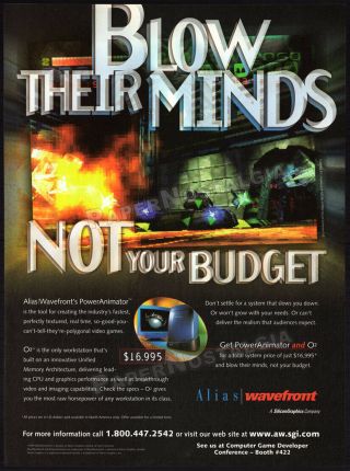 Alias Wavefront / O2_silicon Graphics Inc_original 1997 Print Ad Promo_sgi