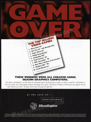 Silicon Graphics Inc_original 1998 Print Ad / Promo_sgi_super_mario Kart 64