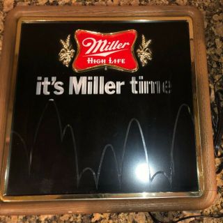 Vintage 1982 Miller High Life Beer Lighted Motion Bouncing Ball Sign Light