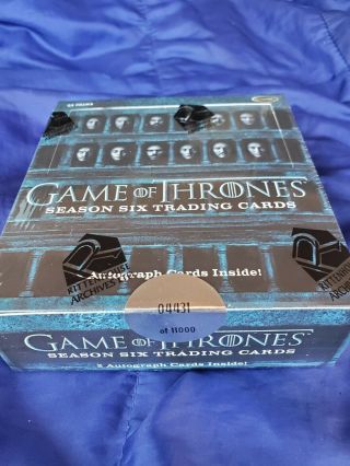2017 Rittenhouse Game Of Thrones (season 6/six) Trading Cards Hobby Box
