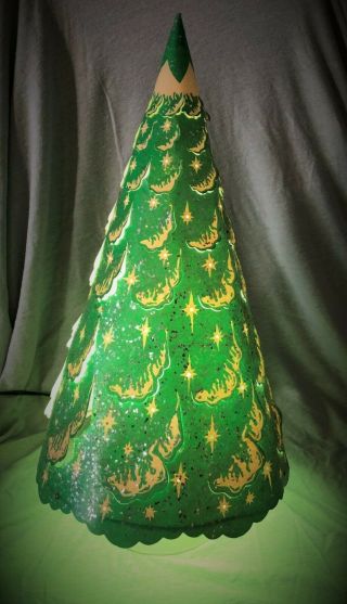 Vintage Green Econolite Merrie Merrie Roto - Vue Christmas Tree Motion Lamp W/ Box