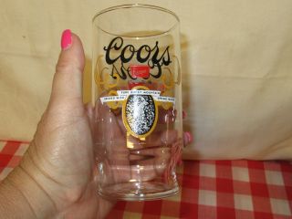 Vintage " Coors " Beer Drinking Glass - 5.  25 " Tall