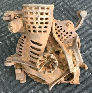 Antique Hand Crank Cast Iron Fulton Corn Sheller =