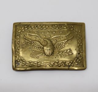 Civil War Era Brass Militia Belt Plate / Buckle - Eagle & Shield
