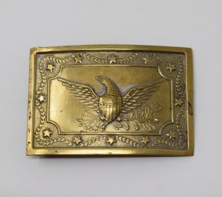 Civil War Era Brass Militia Belt Plate / Buckle - Eagle & 12 Stars