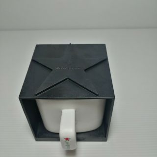 Heineken White Ceramic Square Coffee Mug with Black Plastic Cover Box W Defects 2