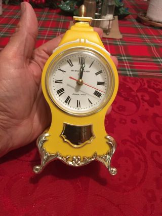 Phinney Walker Wind Up Musical Alarm Clock Japan Decorative Vintage Yellow