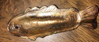 1700 ' s Hudson Bay Fur Trade Fish Medal with HB Touch Mark on one side 3