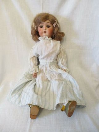 Antique Made In Germany 17 " Bisque Head Doll Ball Jointed Composition Body 121 "