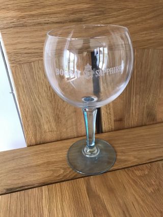Rare Item - Bombay Sapphire Gin Tall Balloon Style Blue Stemmed Glass