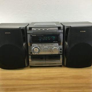 Aiwa CX - NA707U Digital Audio System AM/FM 3 CD Dual Cassette 1998 Vintage Retro 2