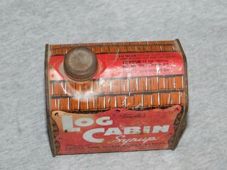 Vintage Towle ' s Log Cabin Syrup Tin York USA General Foods Corp.  Old Tins 2