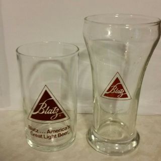 Vintage Blatz Beer Glasses " Milwaukee 