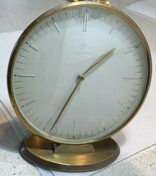 Art Deco Junghans Meister Germany Clock Wind - Up Pre - War German Brass Shelf Clock