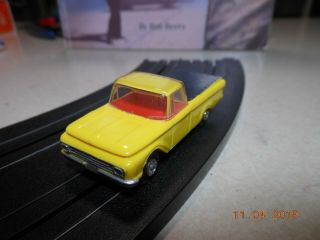 Vintage Aurora Vibrator 1962 Ford Pickup Truck Ho Slot Car,  Yellow 1551 Tjet