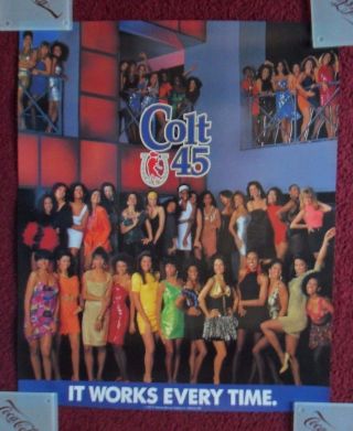 Sexy Girl Beer Poster Colt 45 Malt Liquor Every Time Ladies Night Club