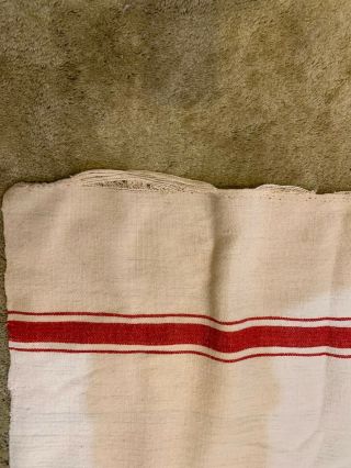 Vintage Hand woven Red and White Blanket 3