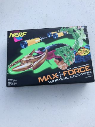 Vintage Rare Nerf Max Force Whip - Tail Scorpion Blaster In A Box 1995