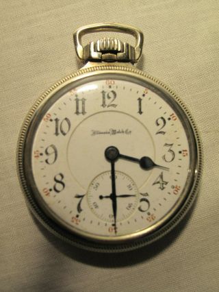 Antique 1909 Illinois Watch Co Pocket Watch A.  Lincoln 21 Jewel 14k Gf 2211842