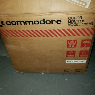 Commodore Cm - 141 Vintage Color Monitor For C64 Computer Video Input Tv Pc 1980s