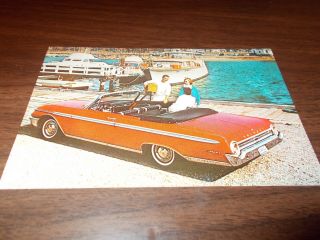 1962 Ford Galaxie 500 Sunliner Convertible Advertising Postcard