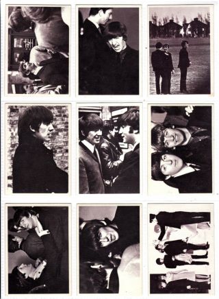 The Beatles 1965 (a Hard Days Night) Complete 55 Trading Card Set Made By Topps