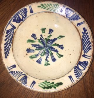 17th/18th Century Tin Glaze Earthware Bowl 8 " Pottery Antique