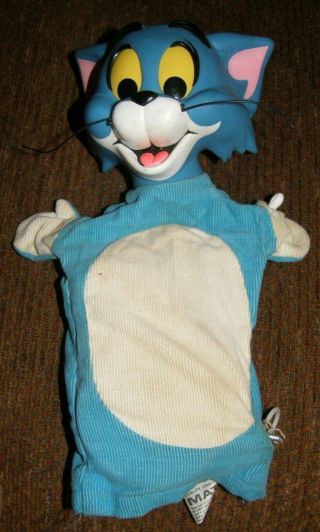 Vintage Mattel Hand Puppet Talking Tom The Cat From Tom & Jerry 1965